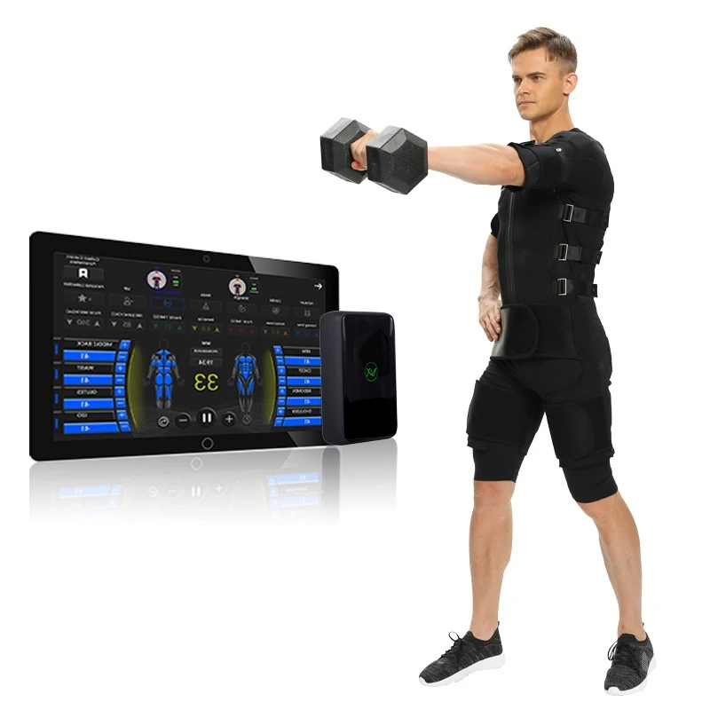 Electrostimulation Exercises Use Muscle Stimulator Vest